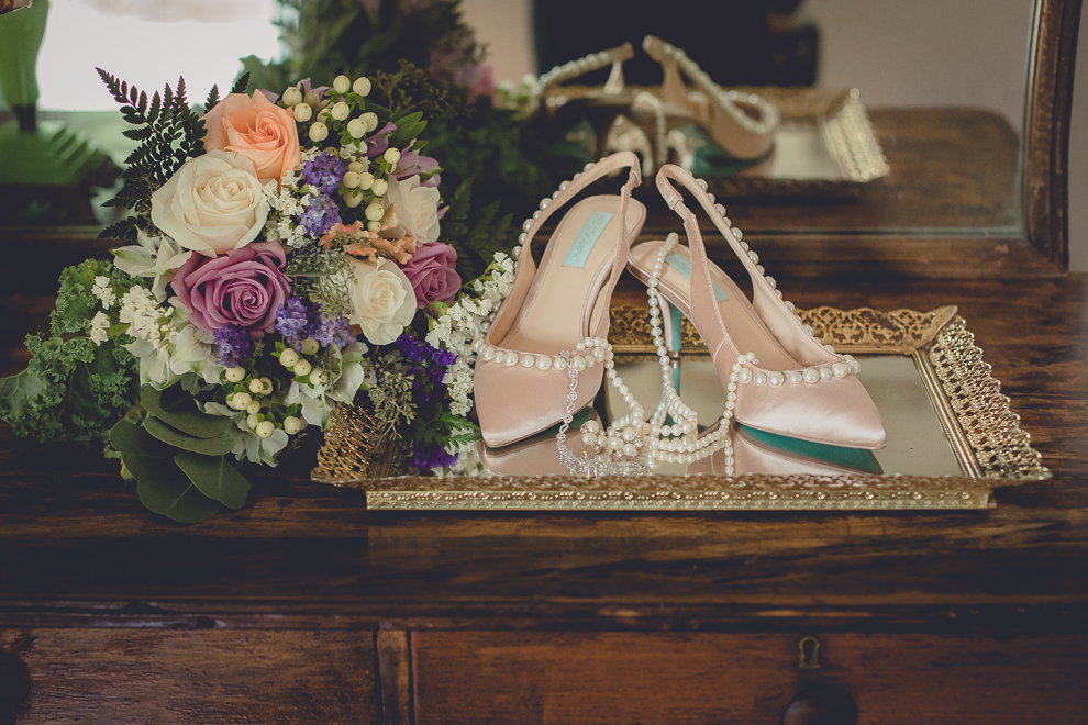 brides accessories in cottage at a Hayloft in the Grove wedding in East Aurora, near Buffalo, NY