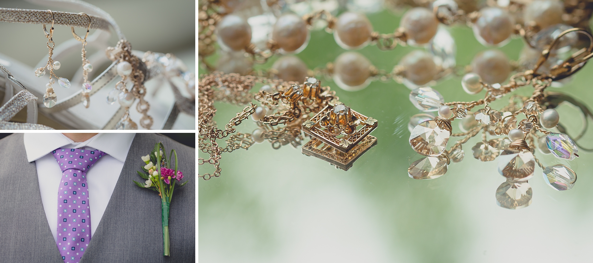 bride and grooms accessories sit in secret room at small wedding at Knox Farm near Buffalo, NY