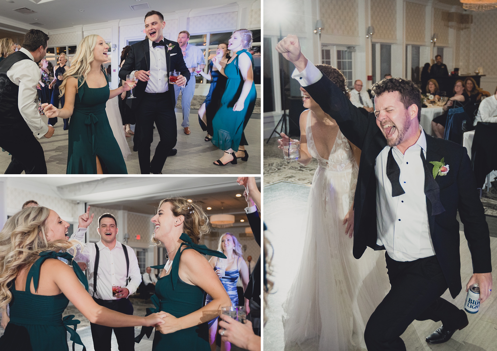 guests dance during wedding reception at the Niagara Falls Country Club