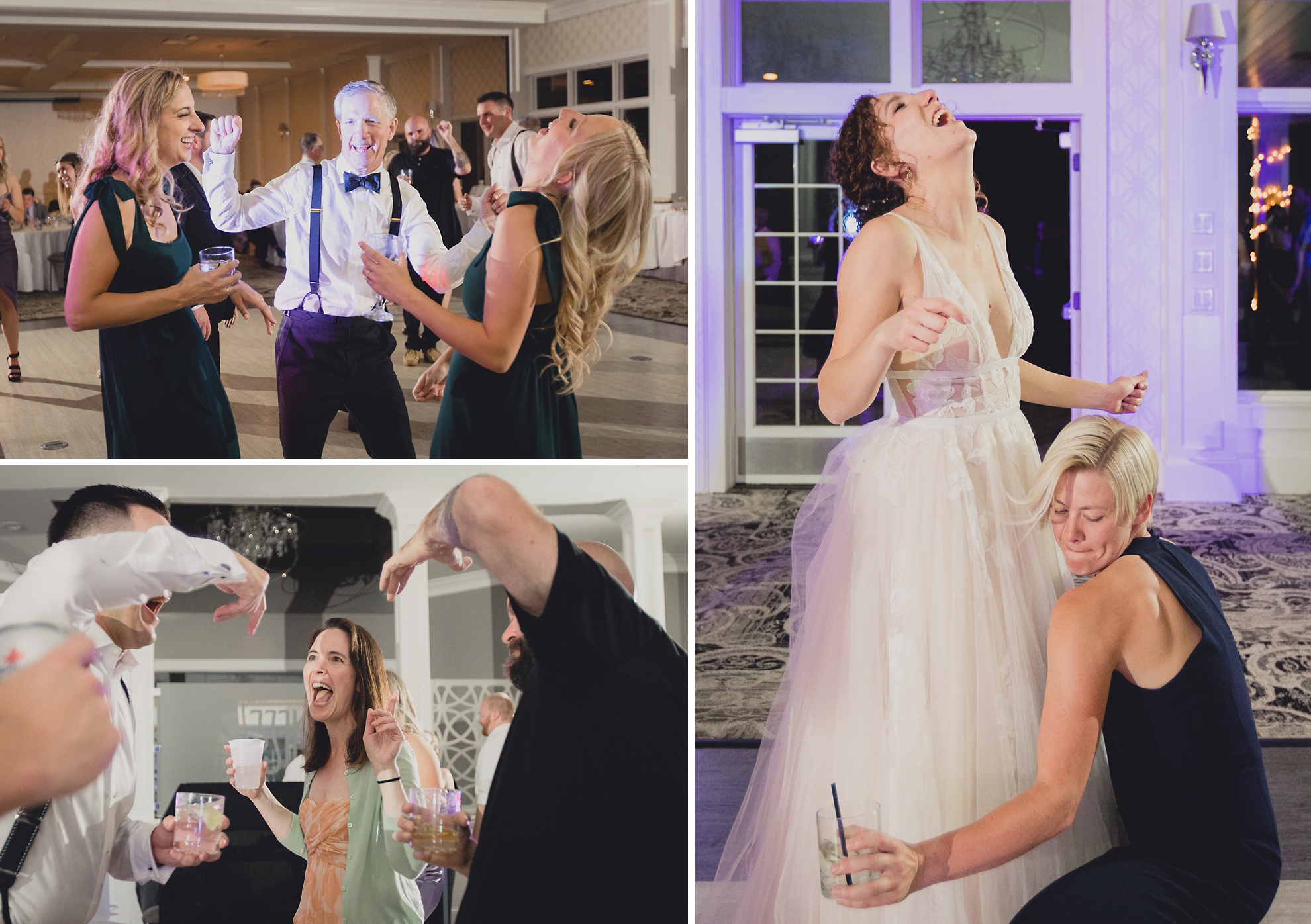 guests dance during wedding reception at the Niagara Falls Country Club