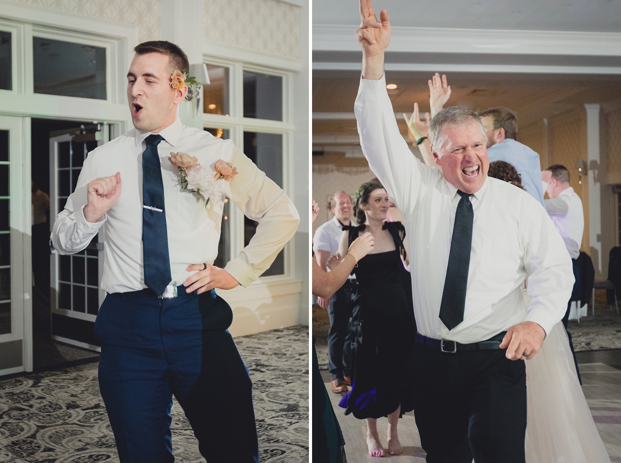 guests dance during wedding reception at the Niagara Falls Country Club
