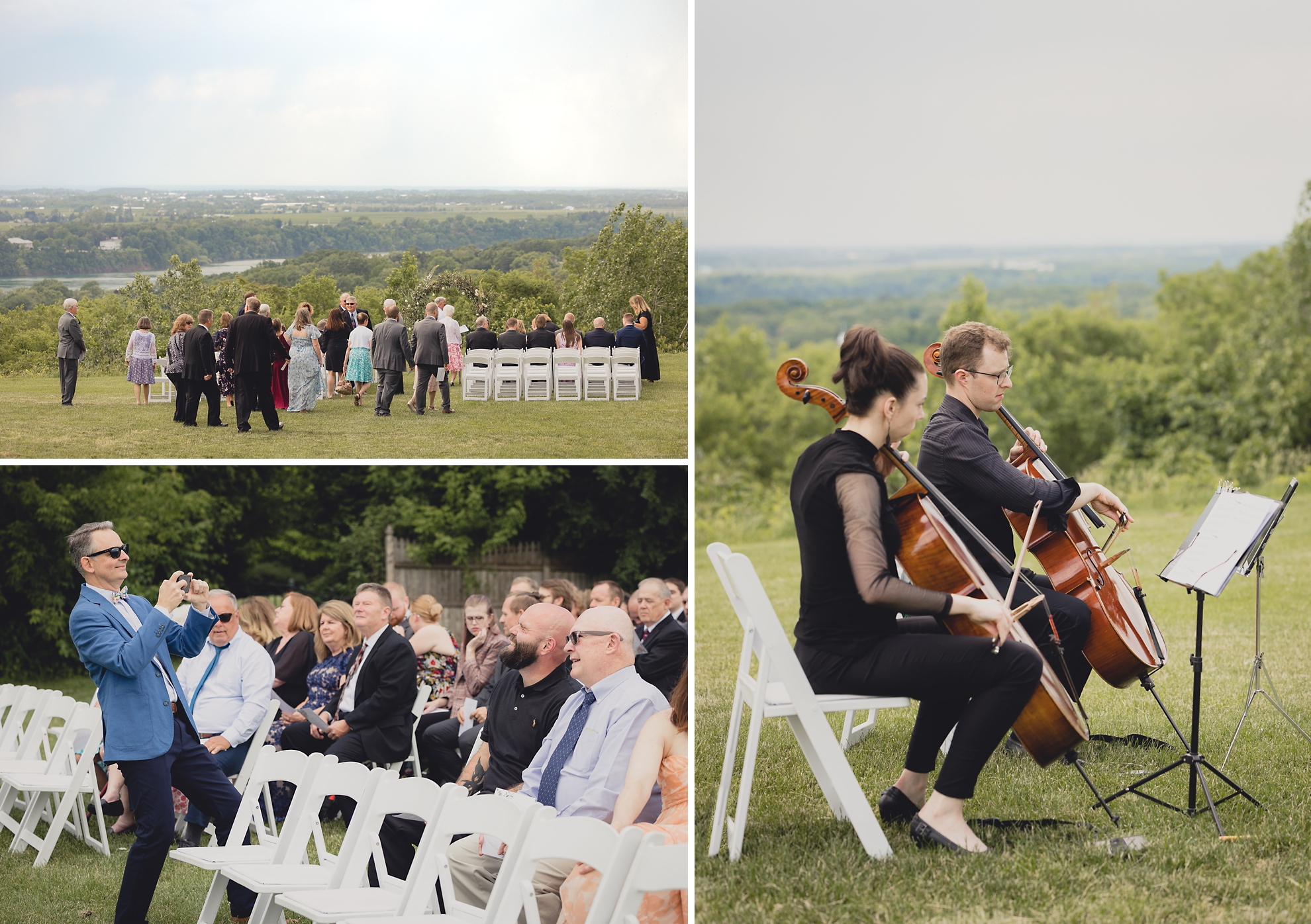guests take their seats during wedding ceremony at the Niagara Falls Country Club