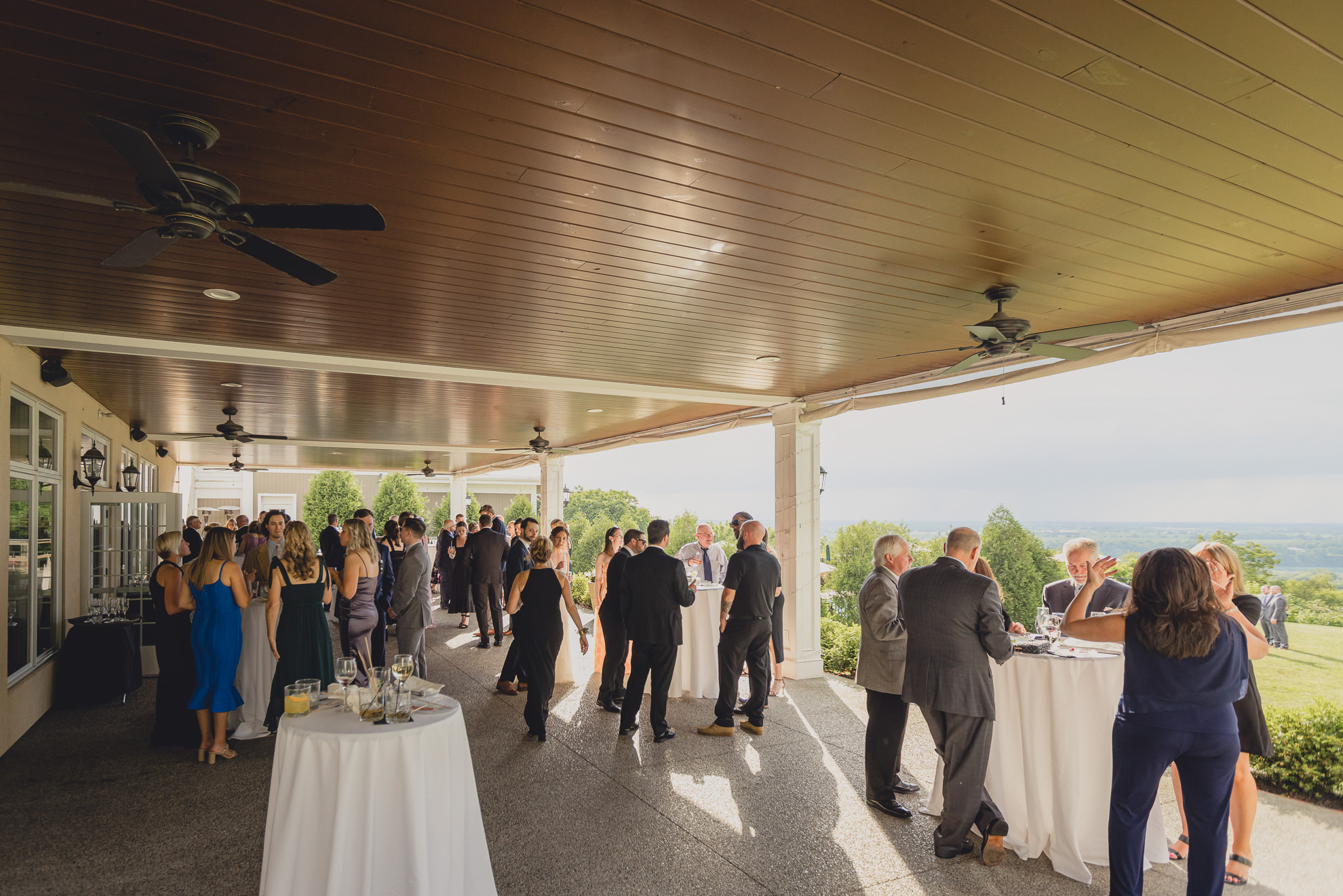 guests enjoying cocktail hour during wedding reception at the Niagara Falls Country Club