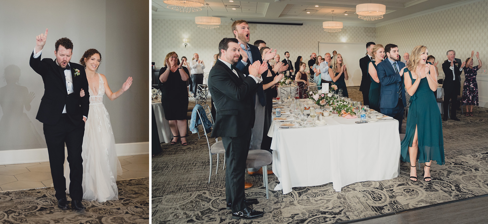 wedding party is introduced during wedding reception at the Niagara Falls Country Club