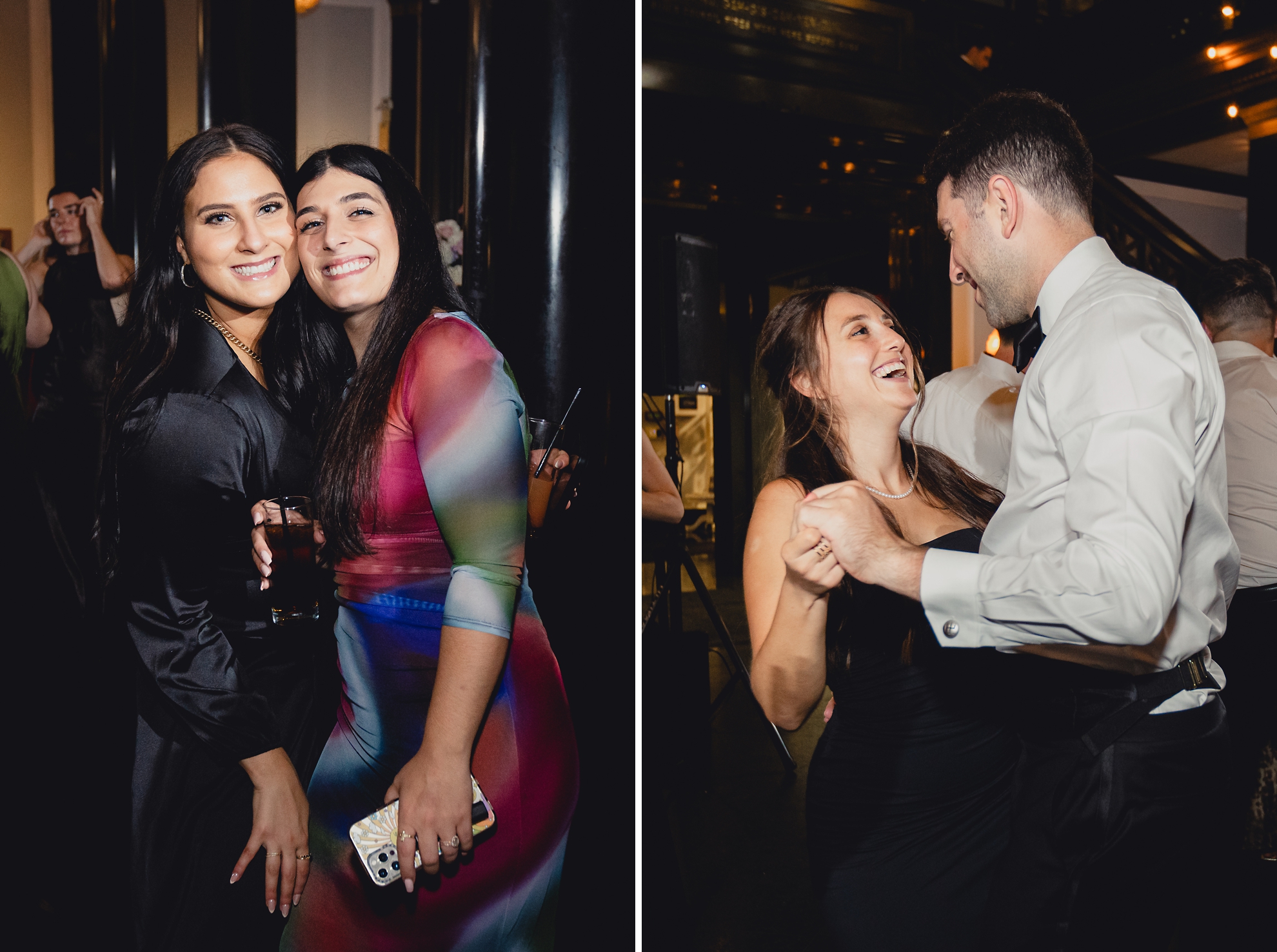 guests dance during wedding reception at the Buffalo History Museum