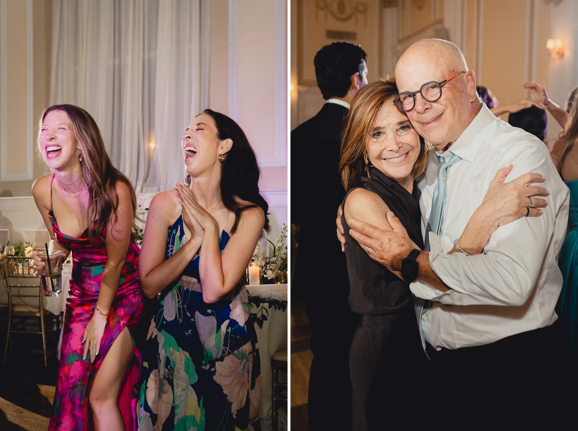 guests dance during wedding reception at the Hotel Lafayette in Buffalo, NY