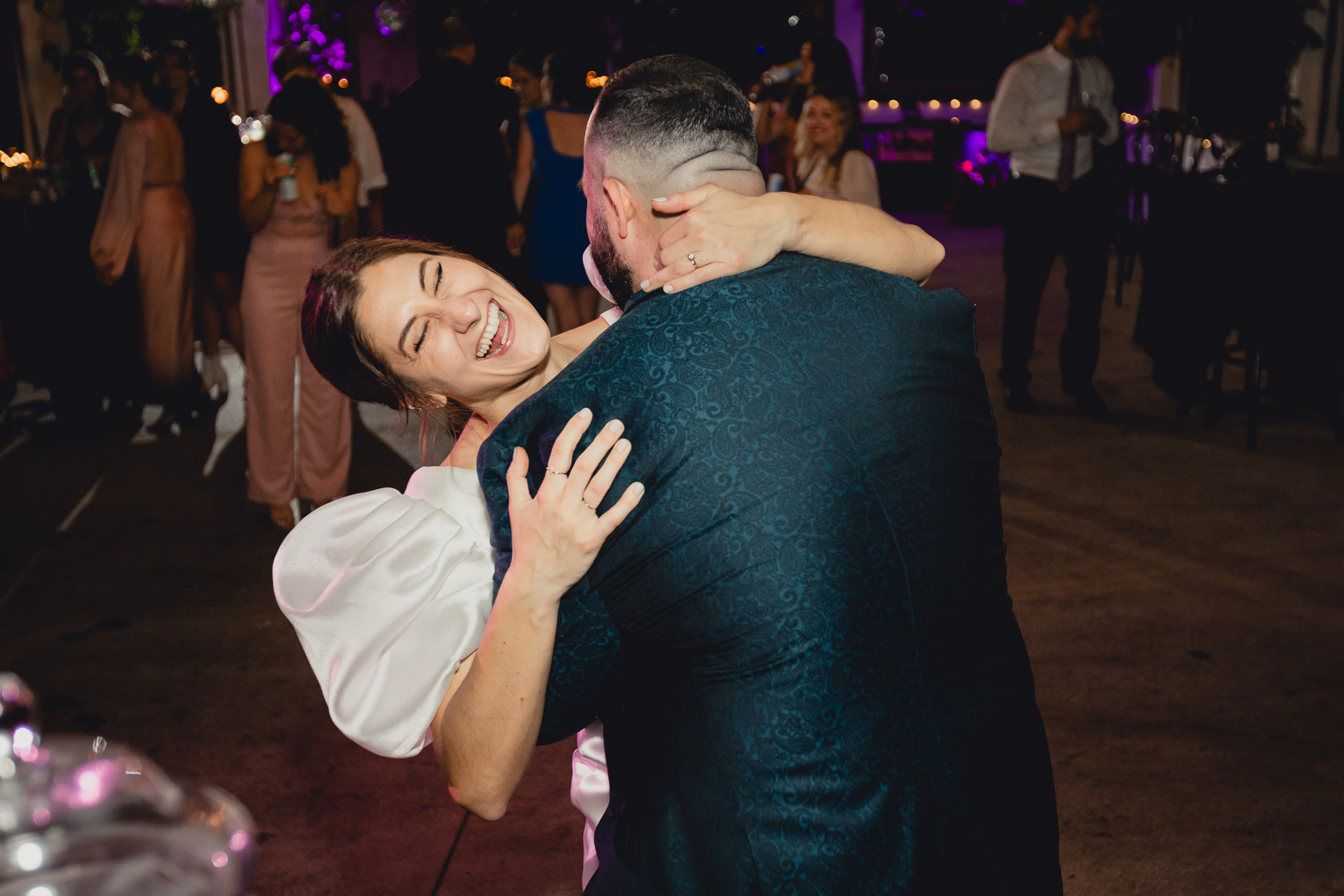 bride and groom dance during wedding reception at the Terrace at Marcy Casino in Buffalo, NY