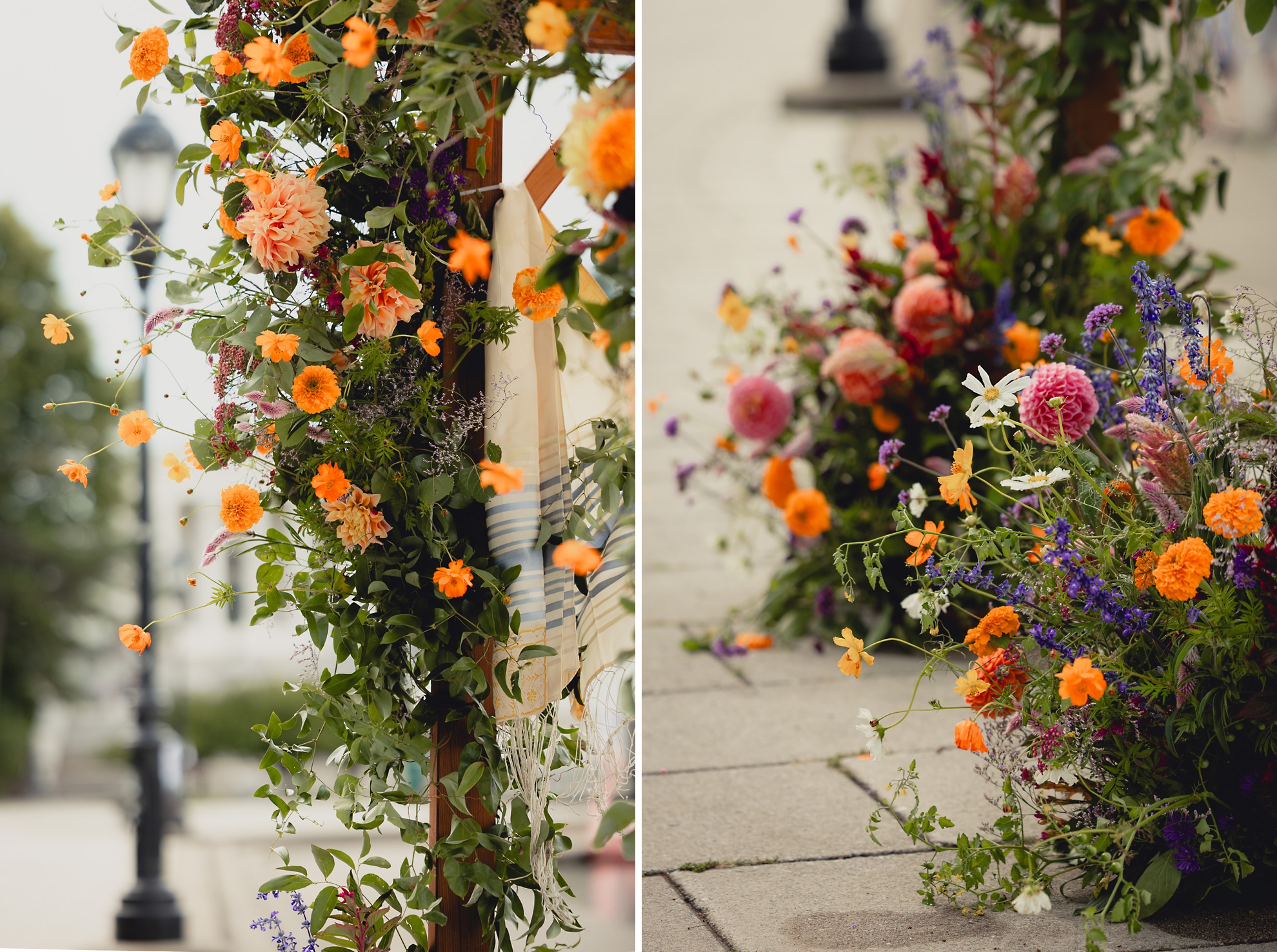 floral chuppah in Buffalo, NY