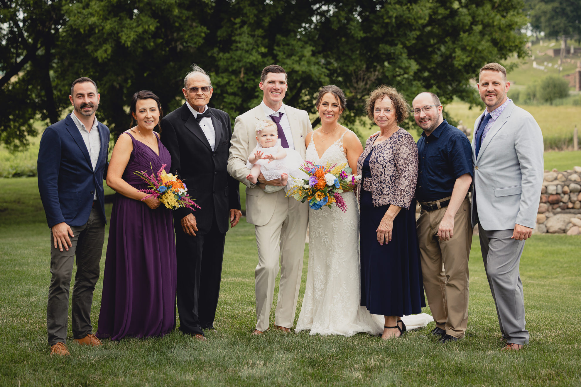 wedding portrait photography outside The Gallagher Barn in Medina, NY