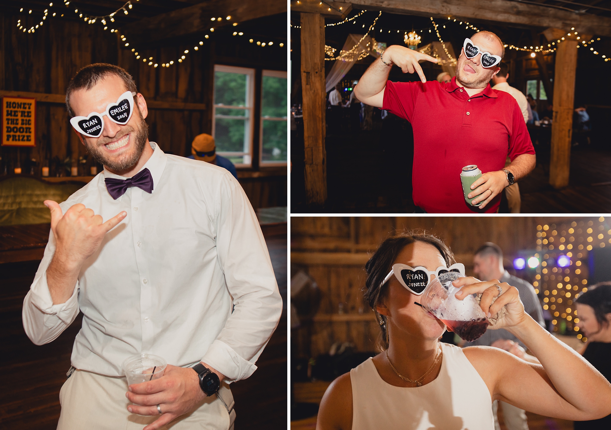 guests dance during wedding reception at The Gallagher Barn in Medina, NY