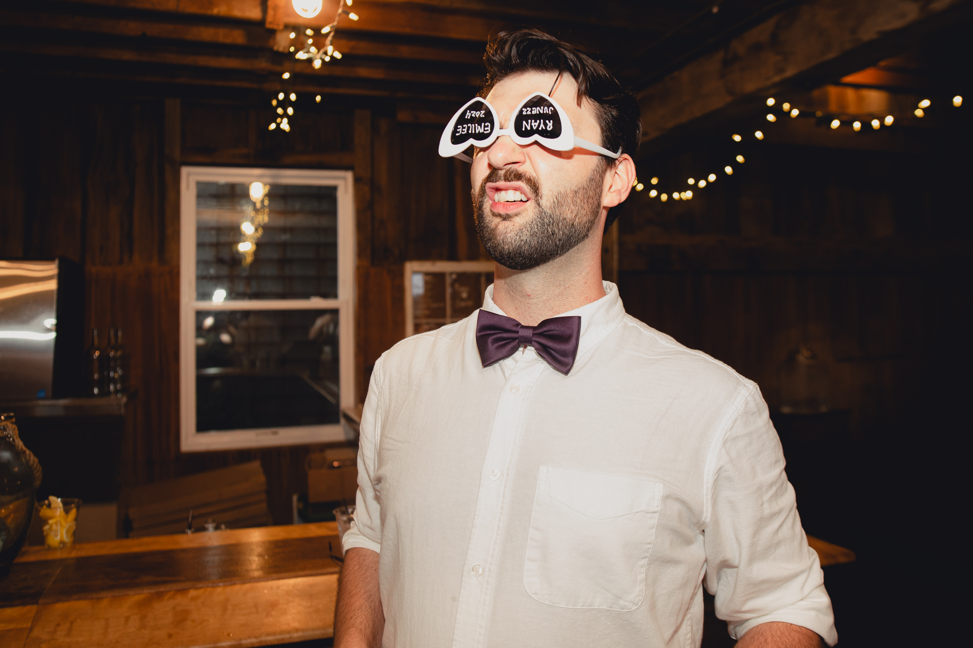 guests dance during wedding reception at The Gallagher Barn in Medina, NY