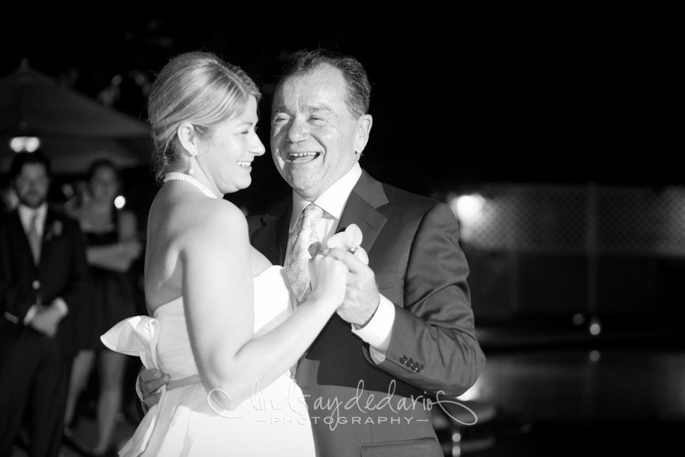 father and bride dance during destination reception on Gasparilla Island Boca Grande, FL