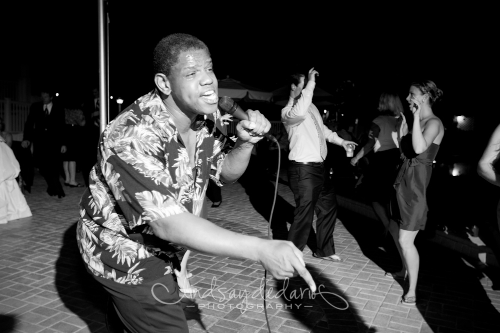 wedding band performs during destination reception on Gasparilla Island Boca Grande, FL
