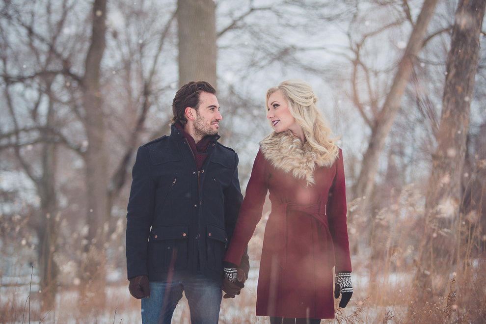 wedding engagement photography of couple at Delaware Park in Buffalo, NY