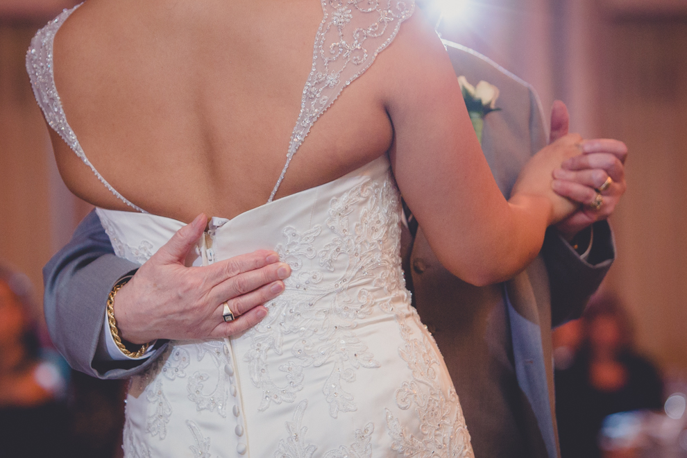 bride dances with father at ballroom wedding reception at the Avanti Mansion in WNY 
