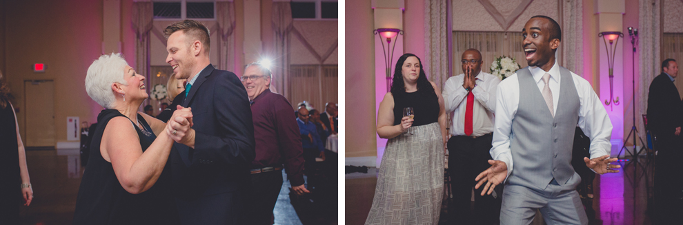 guests dance at ballroom wedding reception at the Avanti Mansion in WNY 