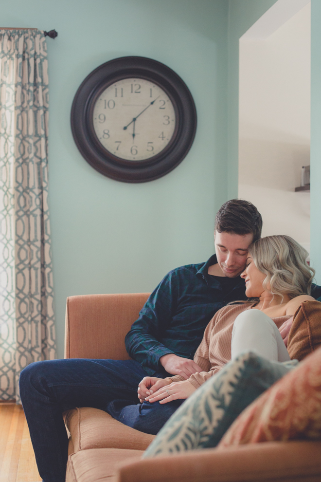 Kendra + Colin – Wedding Engagement Session at Home – Buffalo, NY