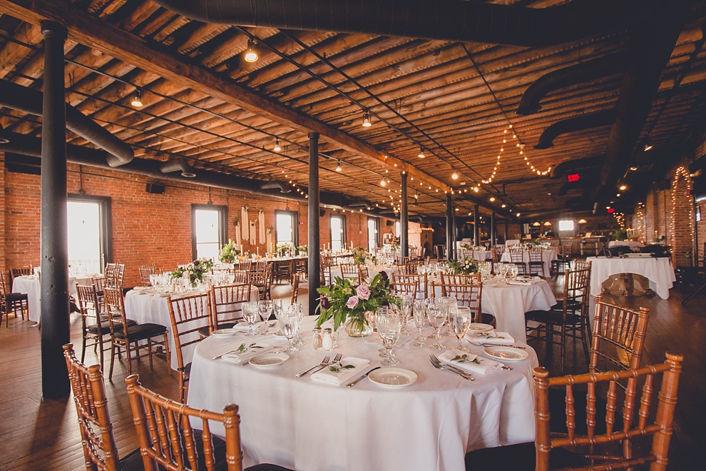 whimsical spring wedding details from Quaint Rentals and William's Florist at pearl st grill and brewery in Buffalo, NY