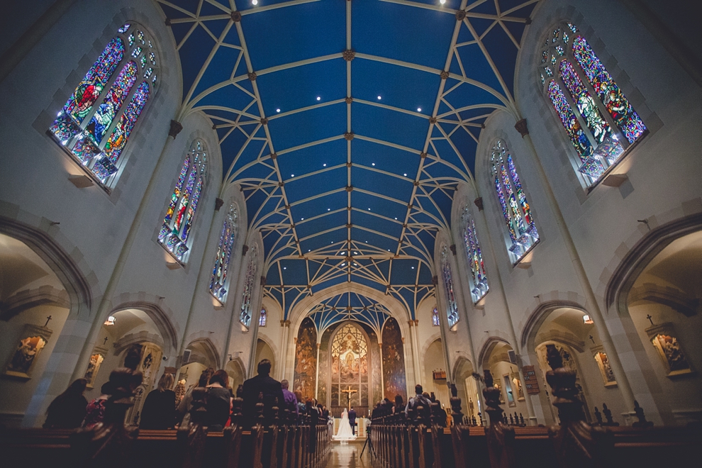 wedding at St. Joseph's University Parish Church in Buffalo, NY