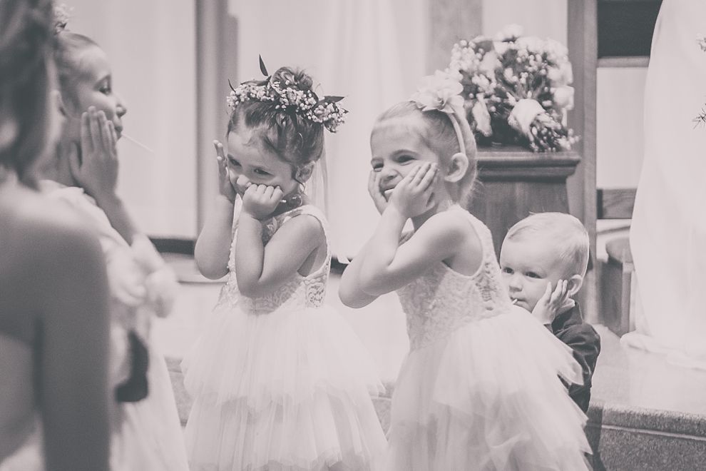 children dance during wedding at St. Joseph's University Parish Church in Buffalo, NY