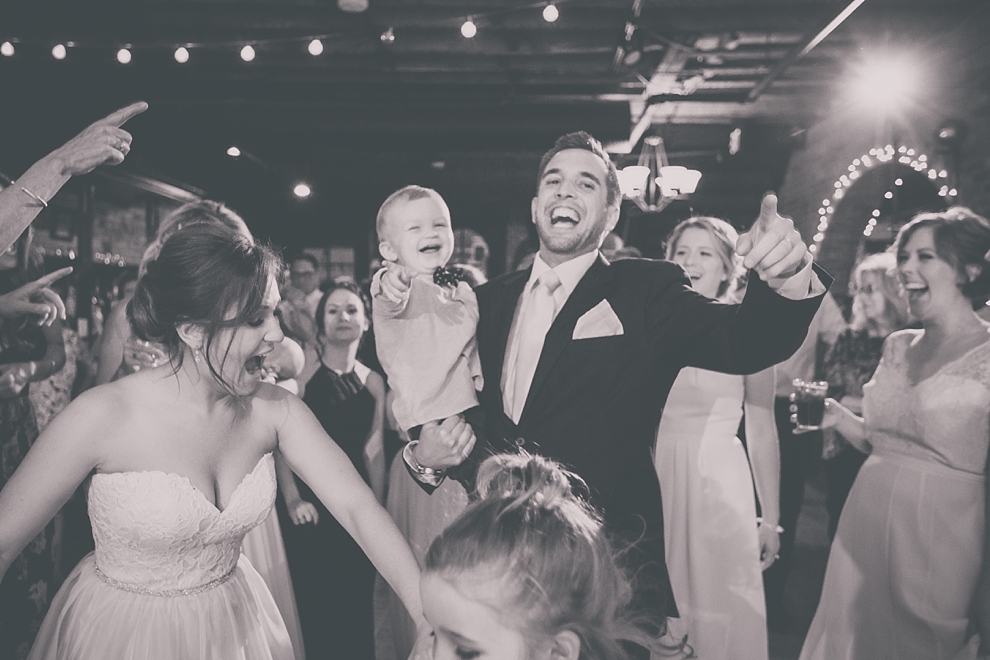 guests dance at wedding at Pearl Street Grill and Brewery in Buffalo, NY
