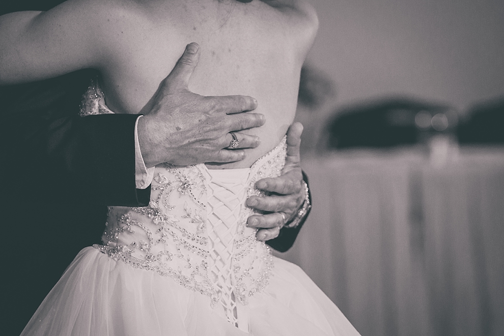 bride dances with father during wedding reception at Samuel's Grande Manor near Buffalo, NY