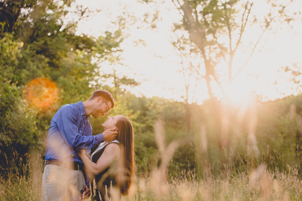 bride and groom laugh together during wedding engagement photography at Knox Farm State Park near Buffalo, NY