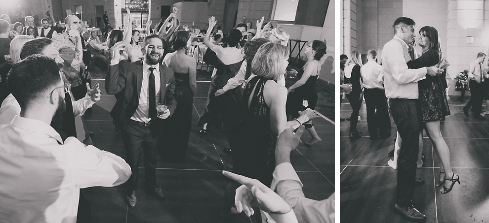 guests dance at ballroom wedding reception venue, the Admiral Room, in Buffalo, NY