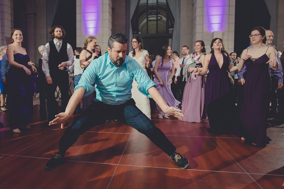 guests dance at ballroom wedding reception venue, the Admiral Room, in Buffalo, NY