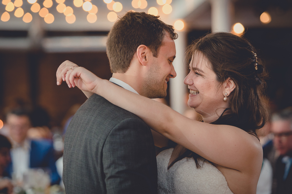 bride and groom dance during wedding reception in Hotel Lafayette in Buffalo, NY