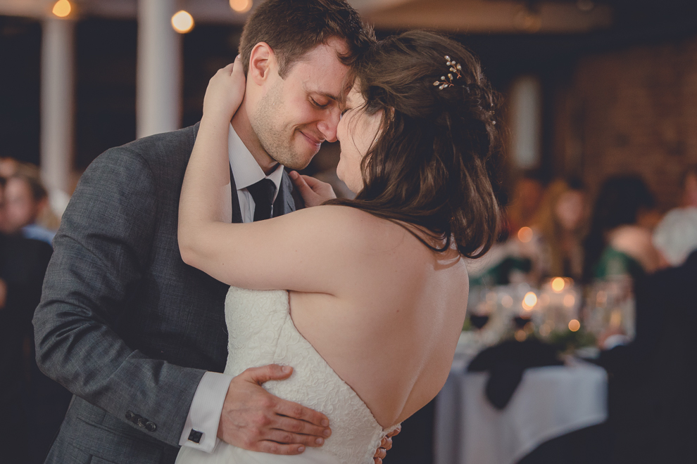 bride and groom dance during wedding reception in Hotel Lafayette in Buffalo, NY