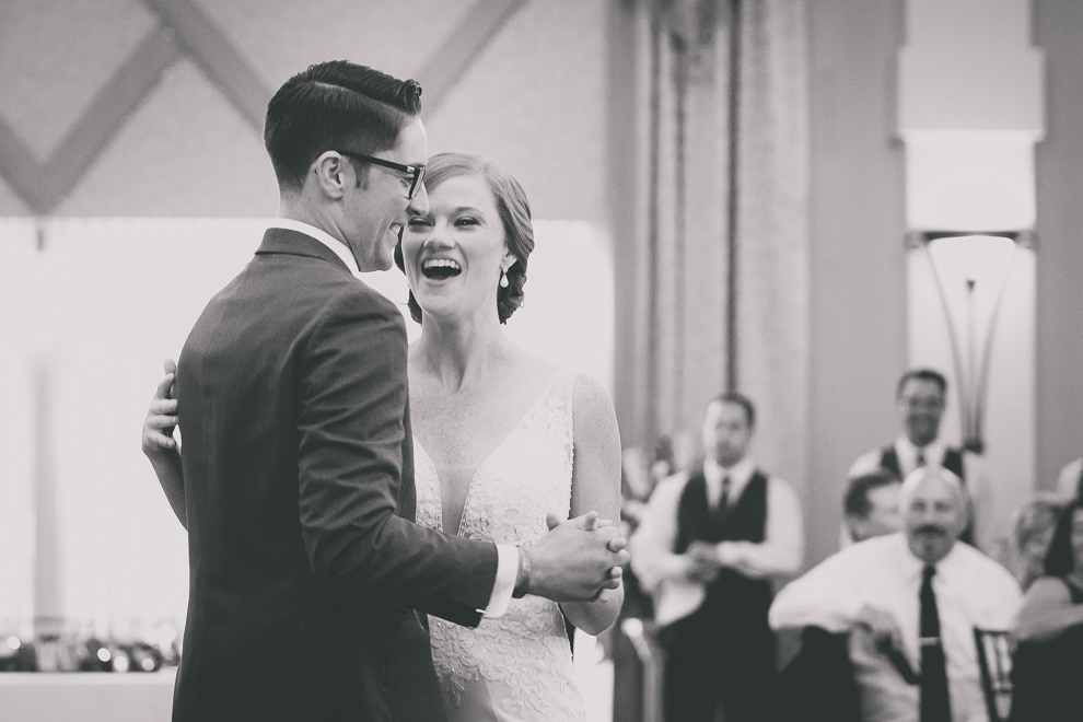bride and groom dance during reception at avanti mansion wedding in Buffalo, NY