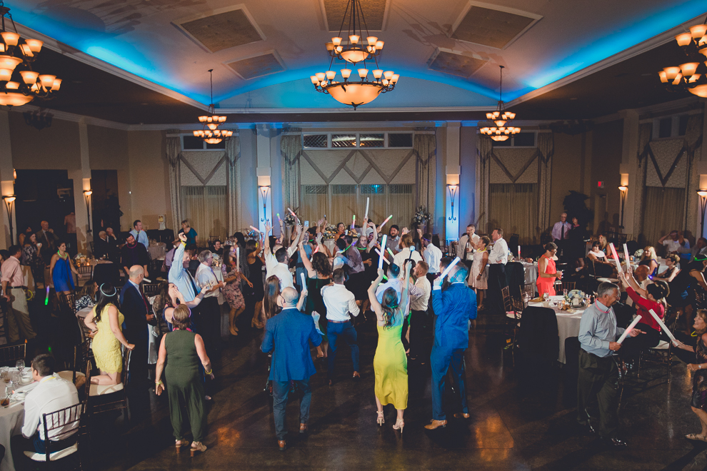 guest dance in ballroom at Avanti Mansion wedding in Buffalo, NY