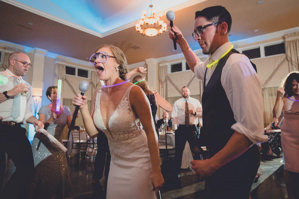 bride and groom dance during reception at avanti mansion wedding in Buffalo, NY