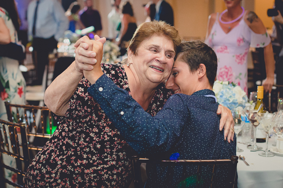 guest dance in ballroom at Avanti Mansion wedding in Buffalo, NY
