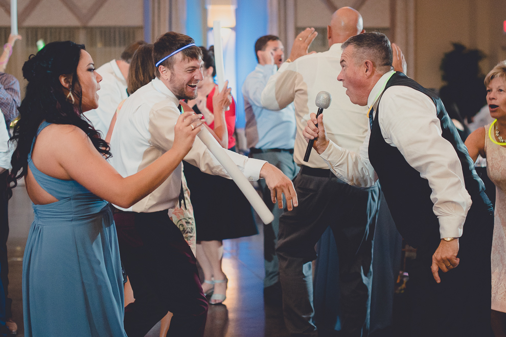 guest dance in ballroom at Avanti Mansion wedding in Buffalo, NY