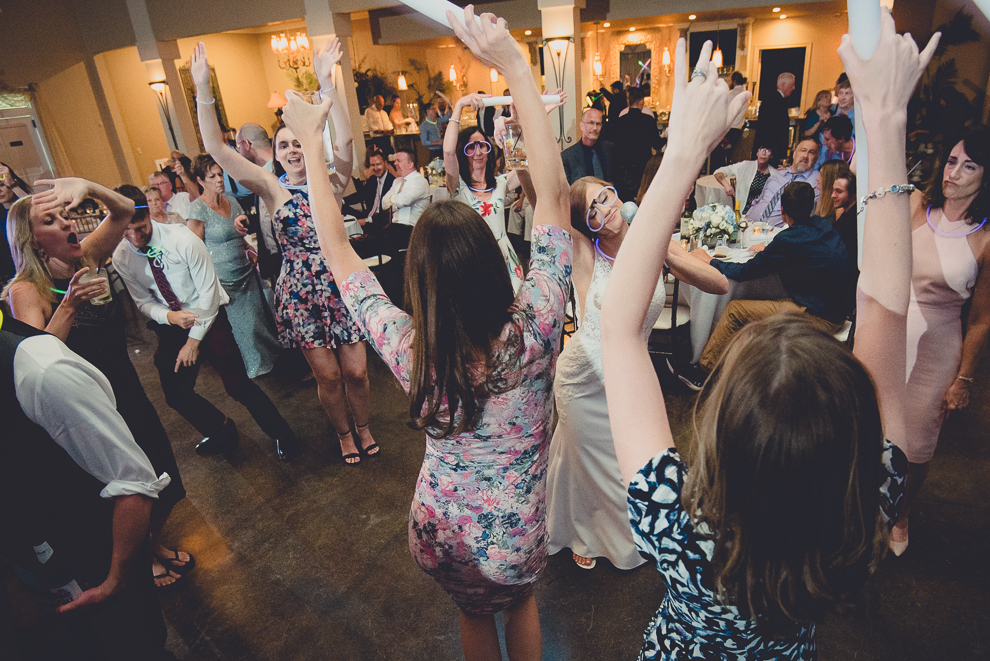 guest dance in ballroom at Avanti Mansion wedding in Buffalo, NY