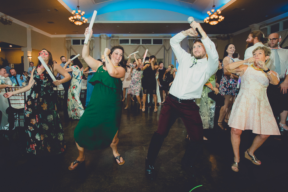 guest dance in ballroom at Avanti Mansion wedding in Buffalo, NY