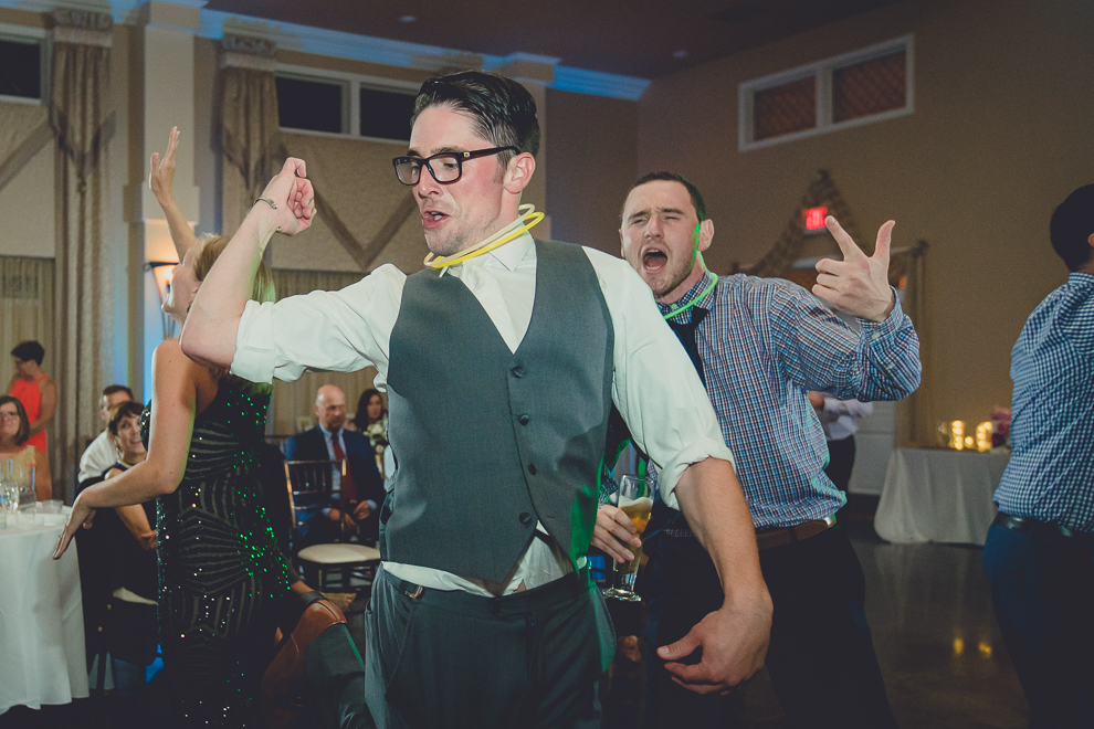 guest dance in ballroom at Avanti Mansion wedding in Buffalo, NY