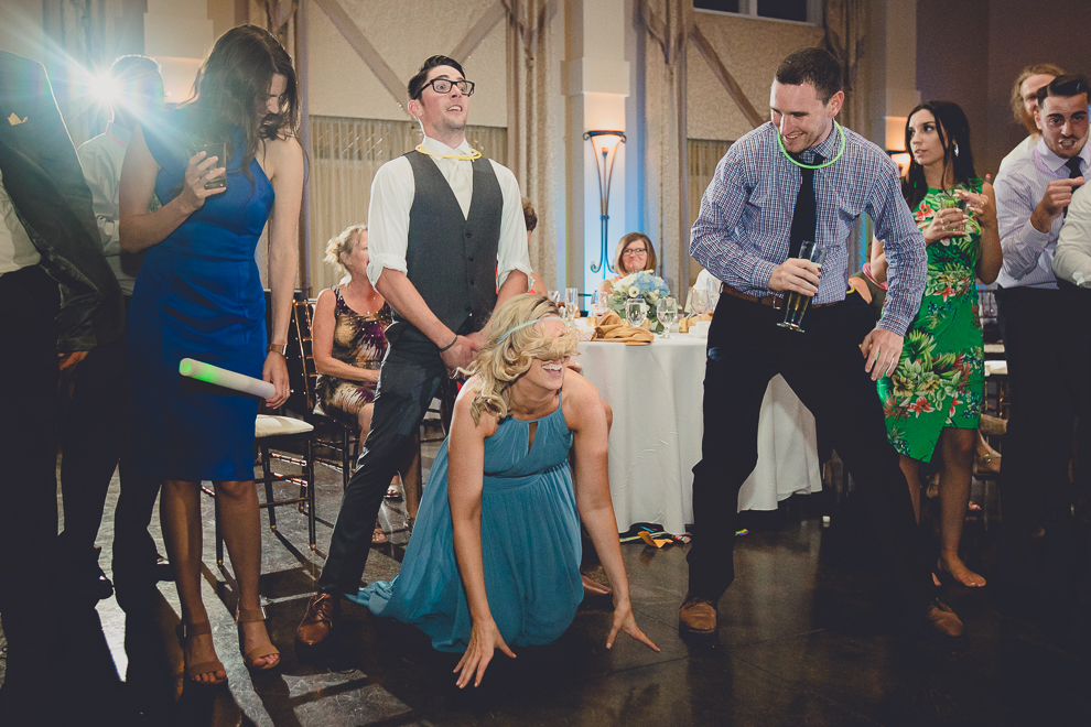 guest dance in ballroom at Avanti Mansion wedding in Buffalo, NY
