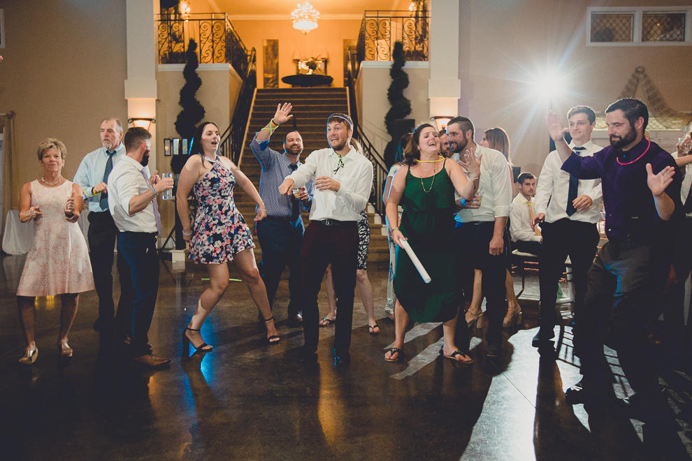guest dance in ballroom at Avanti Mansion wedding in Buffalo, NY