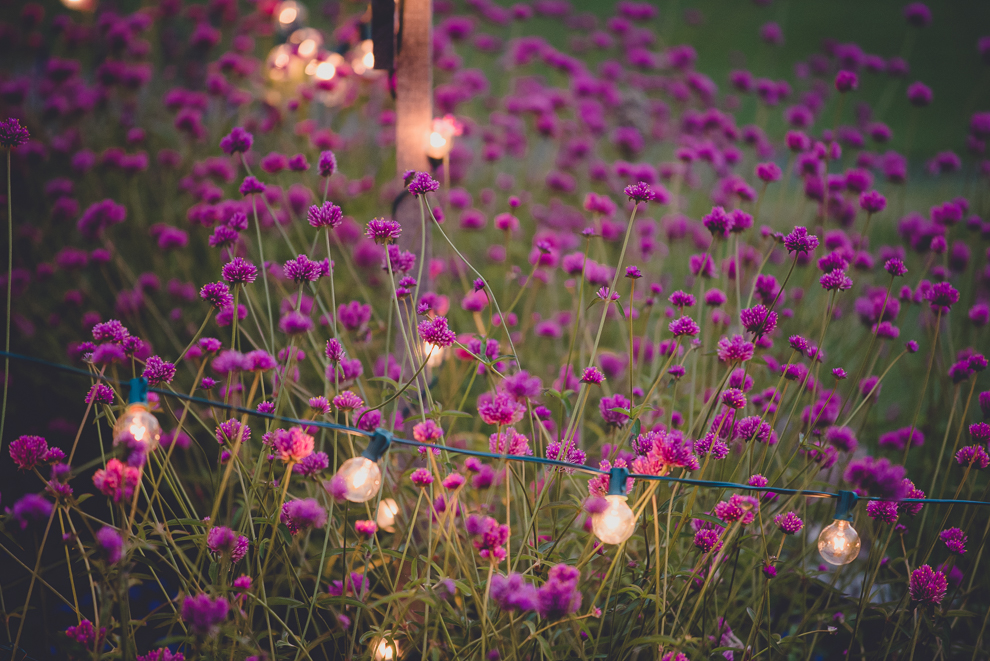 flowers outside wedding reception in barn at a Hayloft in the Grove in East Aurora, near Buffalo, NY