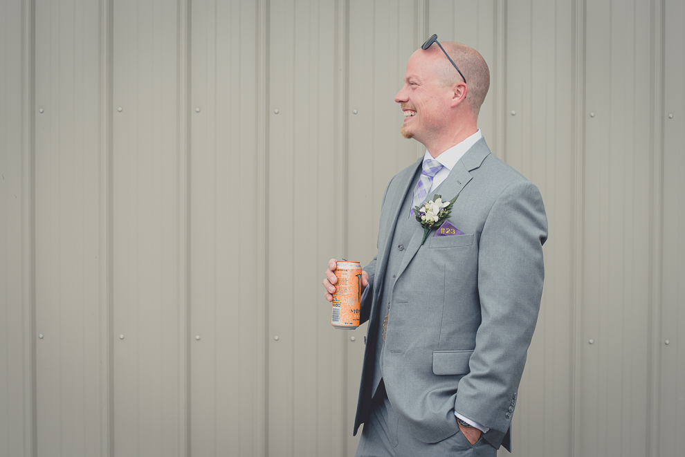 grooms laughing at Hayloft in the Grove wedding in East Aurora, near Buffalo, NY