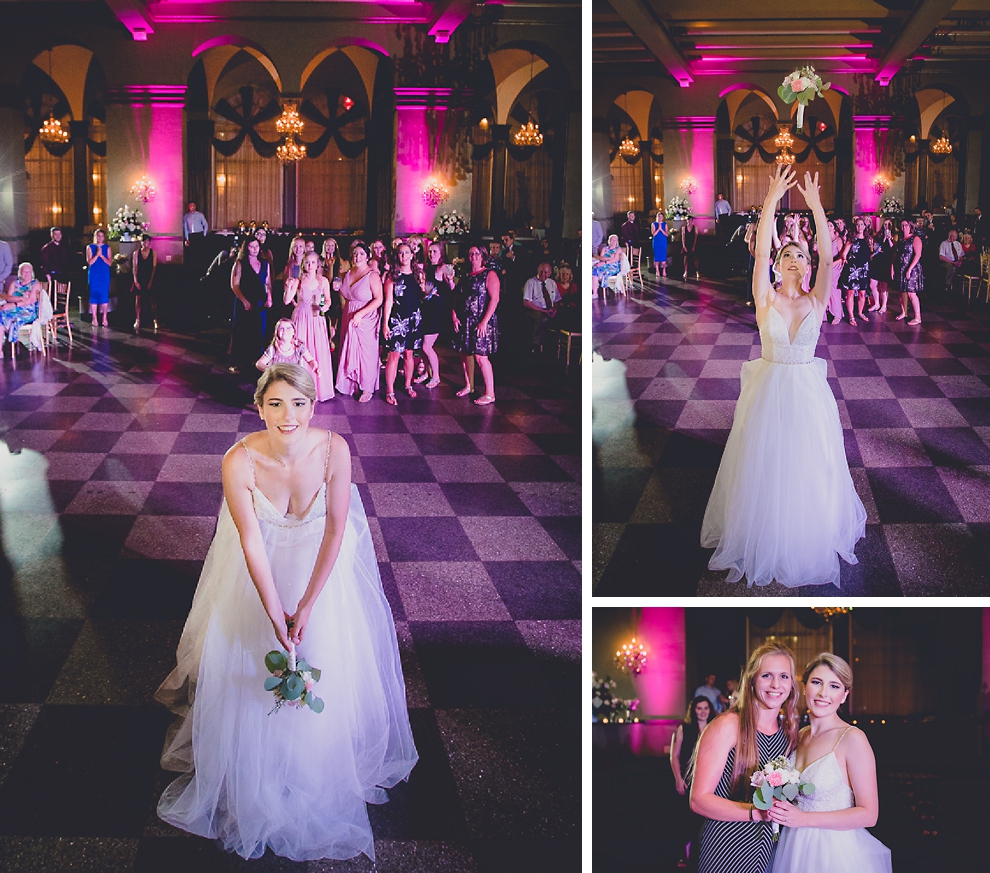 guests dance in Terrace Room at the Statler City wedding reception venue in Buffalo, NY