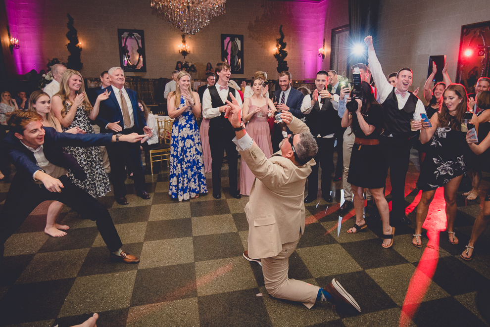 guests dance in Terrace Room at the Statler City wedding reception venue in Buffalo, NY