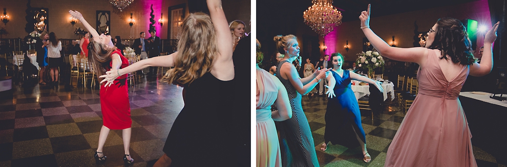 guests dance in Terrace Room at the Statler City wedding reception venue in Buffalo, NY