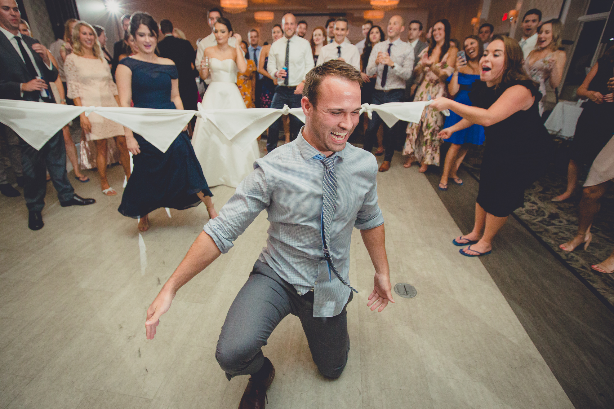 guests dance at wedding reception at Niagara Falls Country Club in Lewiston, NY