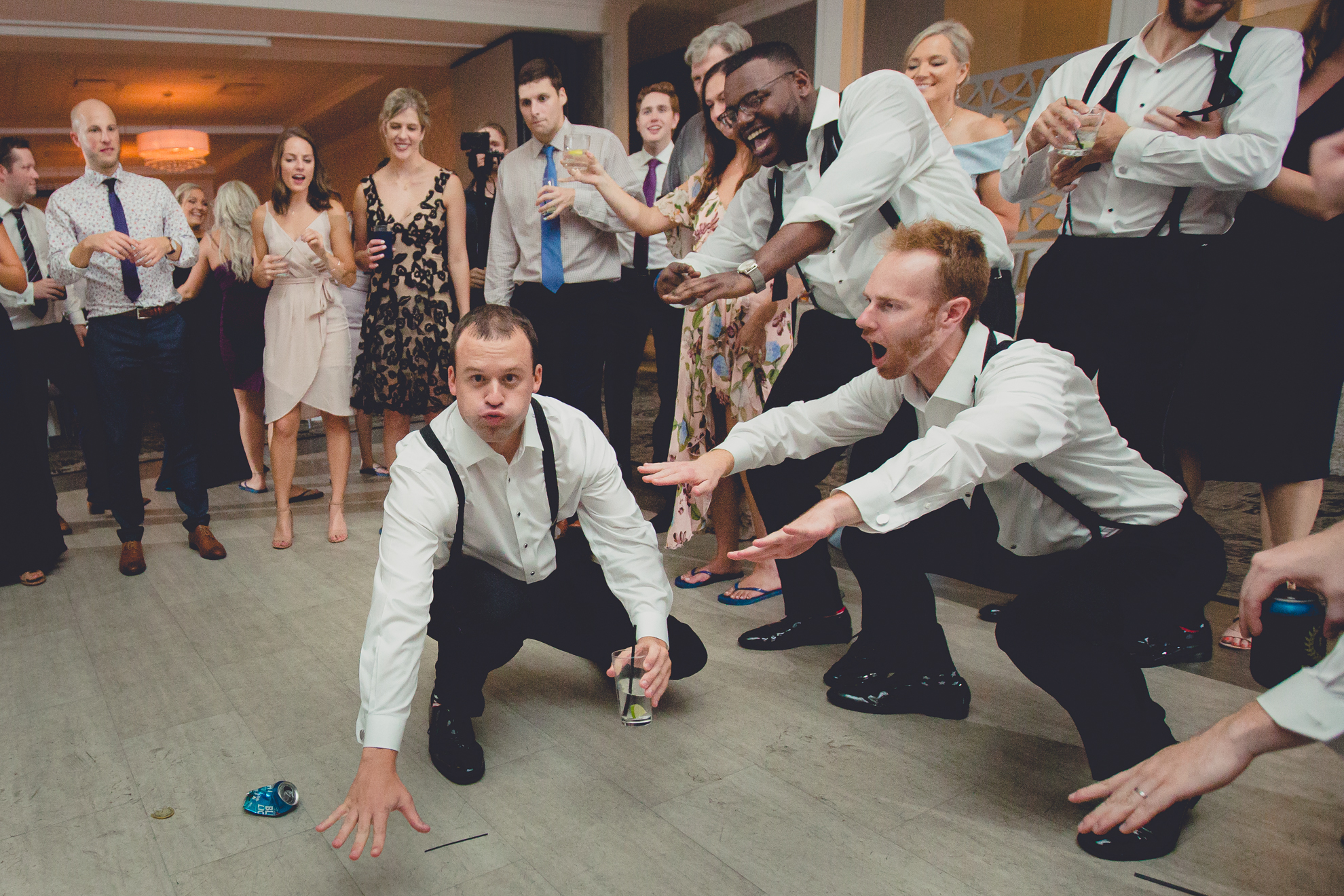 guests dance at wedding reception at Niagara Falls Country Club in Lewiston, NY
