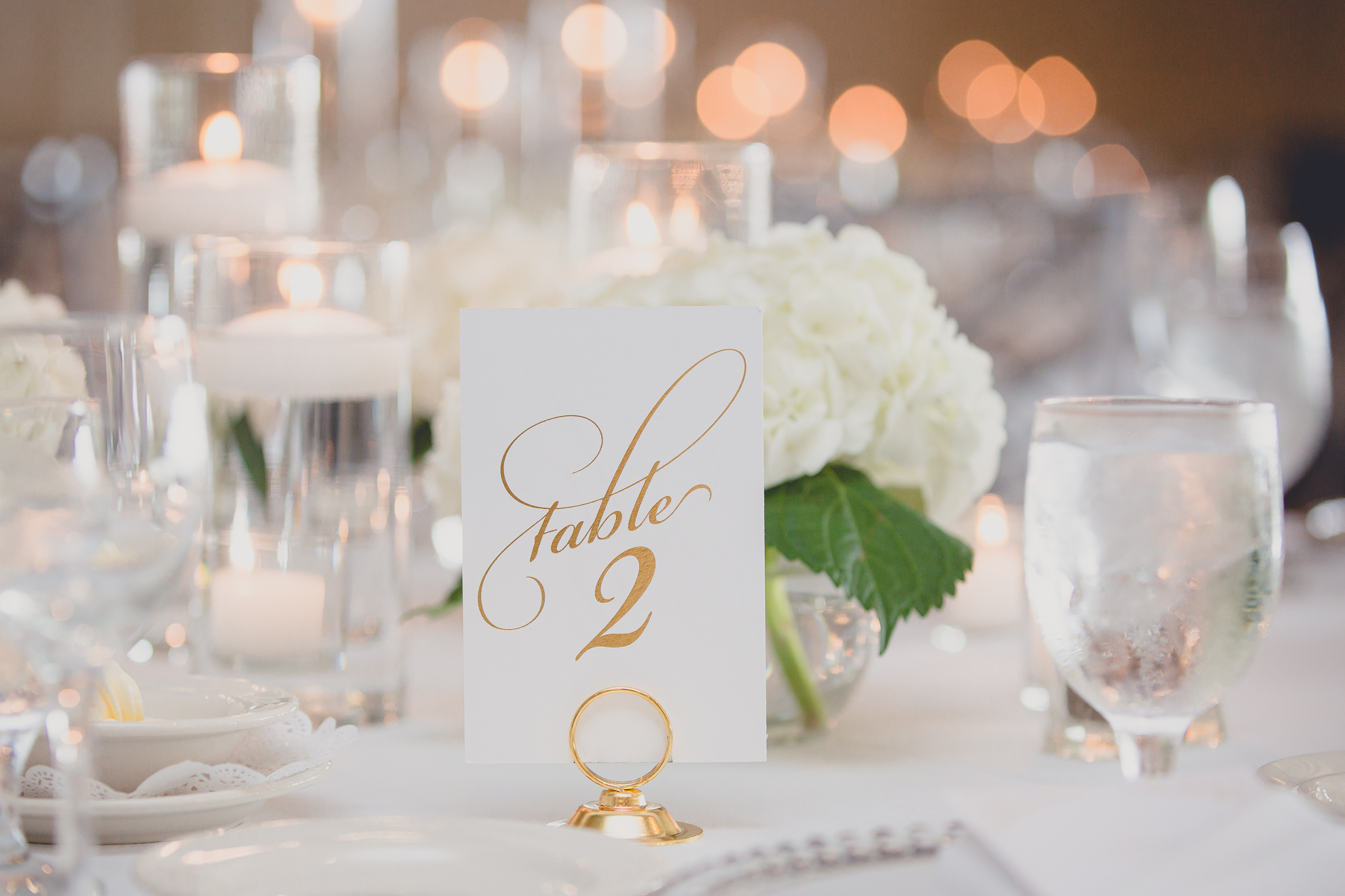 table decor at wedding reception at Niagara Falls Country Club in Lewiston, NY