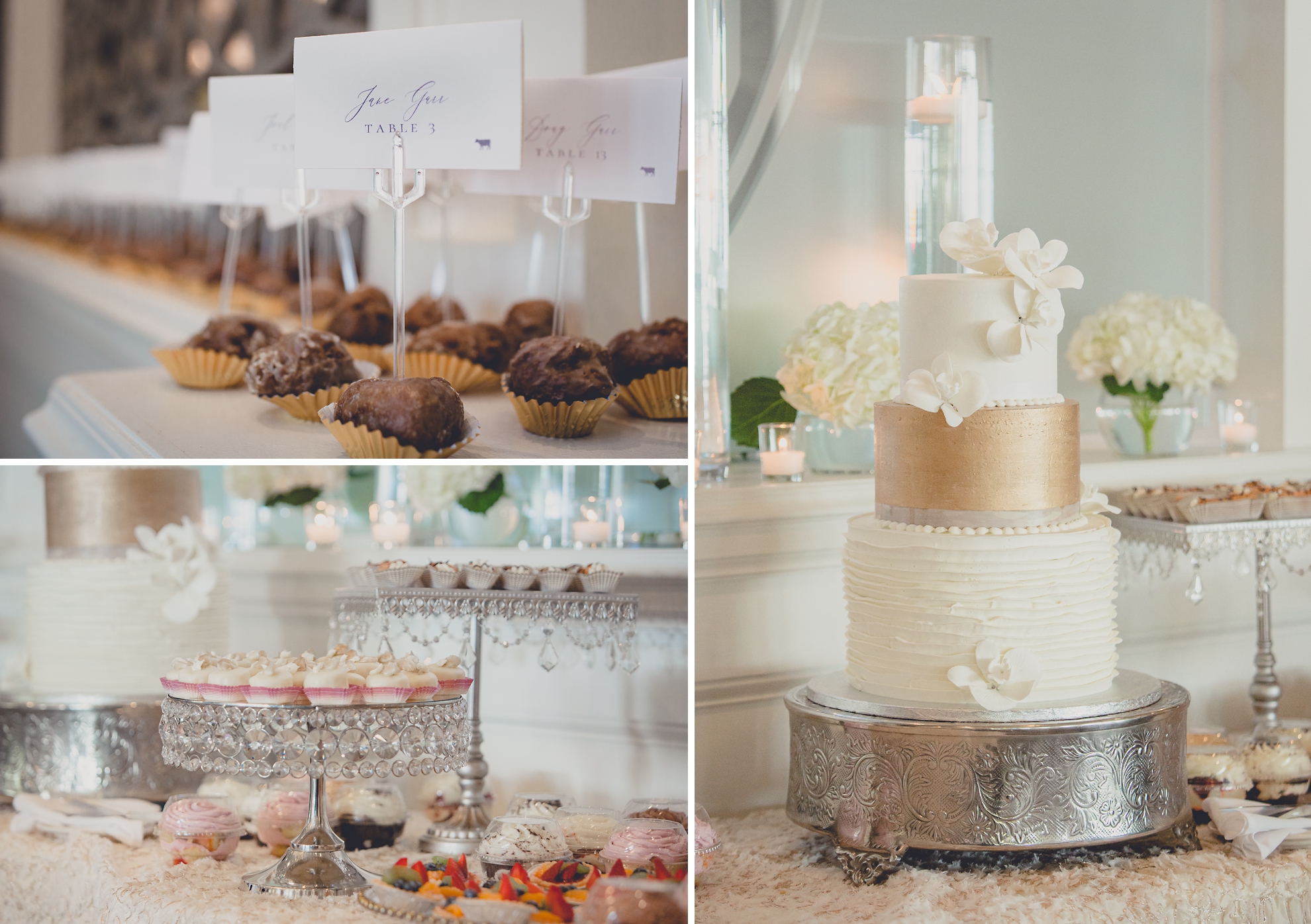 desserts from Village Bake Shop at wedding reception at Niagara Falls Country Club in Lewiston, NY